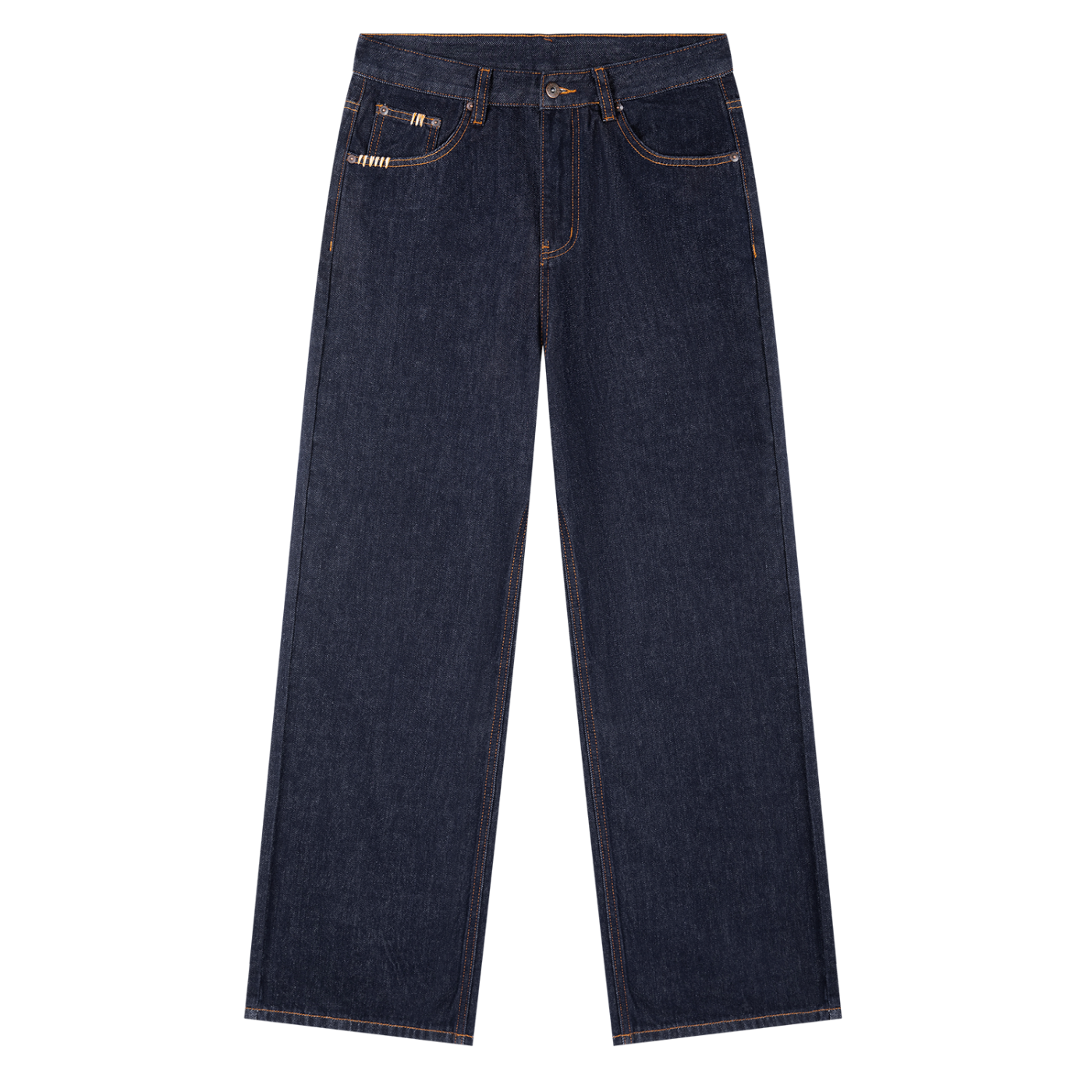 Straight Leg Denim Jeans