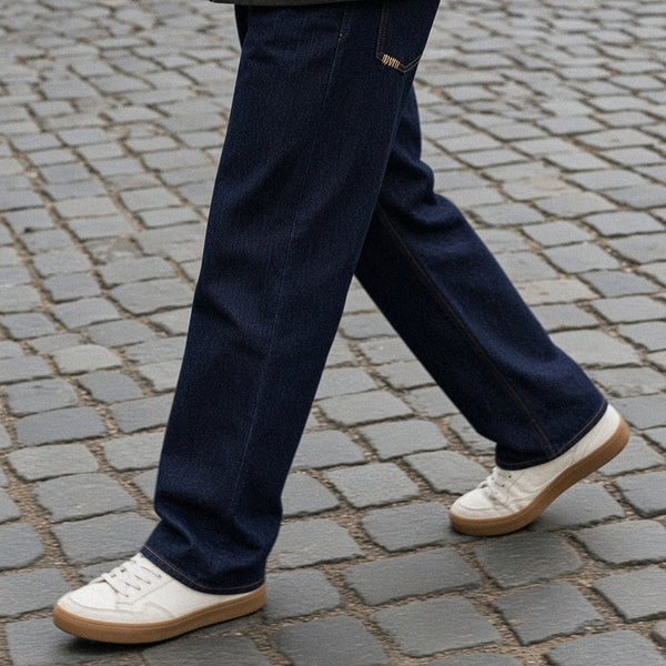 Straight Leg Denim Jeans